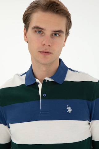 U.S. Polo Assn. Erkek Regular Fit Polo Yaka Koyu Yeşil Sweatshirt 50293428-VR079