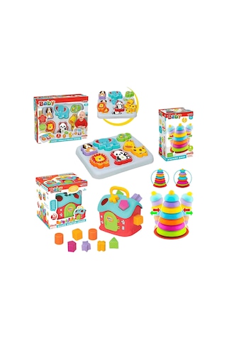 Dede Sevimli Hayvanlar + Büyük Boy Ev Bultak + Sallanan Halkalar Seti