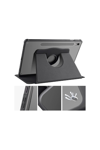 Galaxy Uyumlu Tab S9   Kılıf Termik Kalem Bölmeli Dönebilen Standlı Kılıf