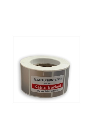 40x20 Silvermat Etiket | Rulo Demirbaş Etiketi 40x20 Silvermat Etiket | Rulo Demirbaş Etiketi