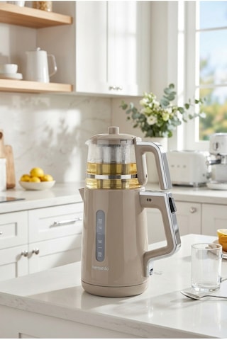 Bernardo Venedik 1.7 L Cam Demlikli Çay Makinesi