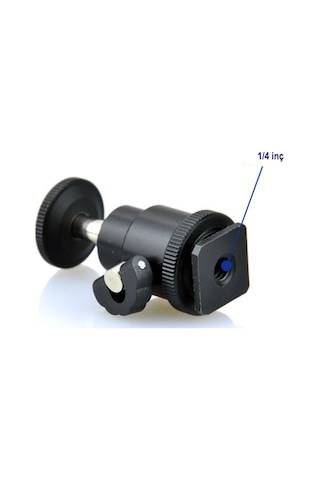 Ayex Tripod Monopod ve Hot Shoe İçin Mini Kafa Mini Ball Head