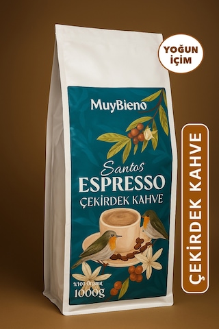 Santos Espresso Çekirdek Kahve - 1000 Gr. Çekirdek Kahve