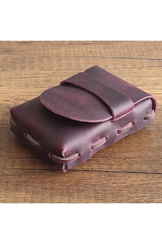 Sumerian Leather Craft Deri Sigara Kılıfı Fuşya