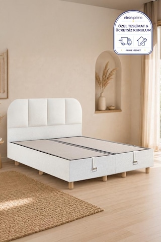 Niron Bohem Klapa 180x200 Cm Çift Kişilik Baza Başlık Seti - Sandıklı Modern Takım 180 x 200