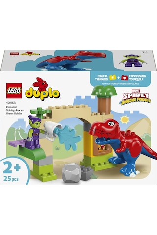 LEGO® DUPLO®│Marvel Dinozor Spidey-Rex, Yeşil Goblin’e Karşı 10463 -2 Yaş ve Üzeri Çocuklar için Yaratıcı Oyuncak Yapım Seti (25P)