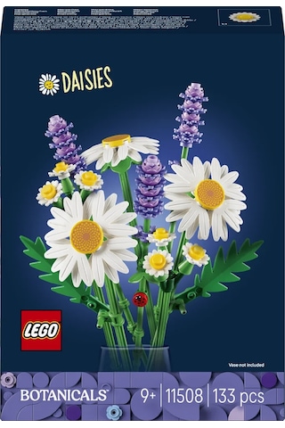 LEGO® Botanicals Papatyalar 11508 - 9 Yas ve Üzeri Çocuklar için 3 Büyük Papatya Içeren Yaratici Oyuncak Yapim Seti (133 Parça)