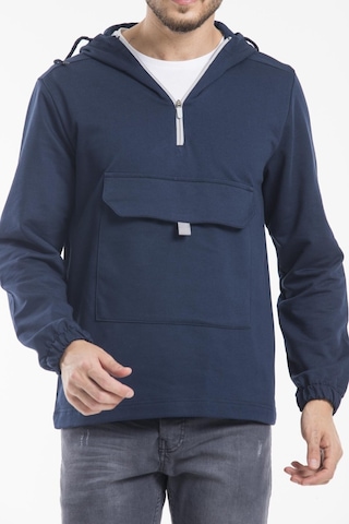 Erkek Kapşonlu Yarım Fermuarlı Sweatshirt Spr 20k52 001