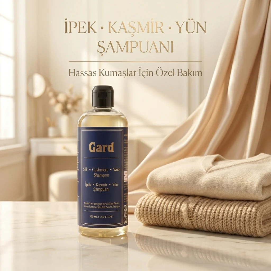 Gard İpek Kaşmir Yün Şampuanı 500 Ml - Hassas Kumaş Yıkama Deterjanı, Makinede Yıkanabilir