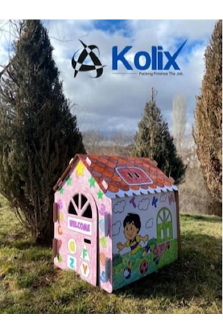 Kolix Büyük Boy Xxl Karton Boyama Evi Eğitici Ve Öğretici Oyun Evi Oyun Çadırı