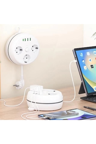 Vea Ve-26583 3'lü 1.5 Metre Kablolu 3 Usb / Type-c Girişli Akım Korumalı Grup Priz 1