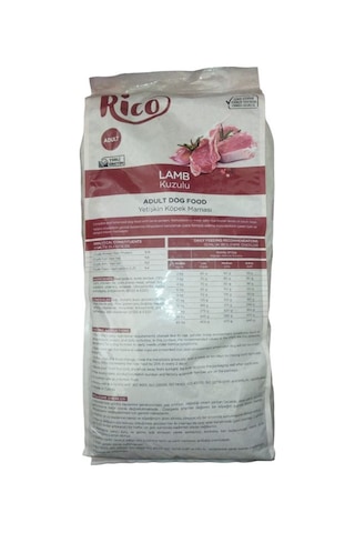 Rico Kuzu Etli Yetişkin Köpek Maması 15 KG