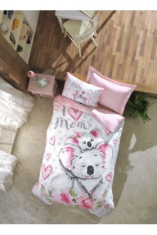 Cotton Box Junior Tek Kişilik Nevresim Takımı Koala Pembe