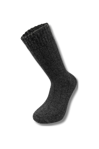 Nordsox 1 Çift Antrasit Havlu Kışlık Erkek Lambswool Soket Çorap Antrasit