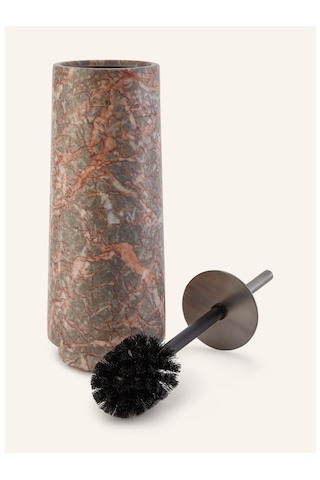 Aquanova Orıon Wc Fırça Seti 41 Cm, Doğal Taş, Kapaklı, Metal Saplı, El Yapımı Klozet Fırçası Bronz-haki