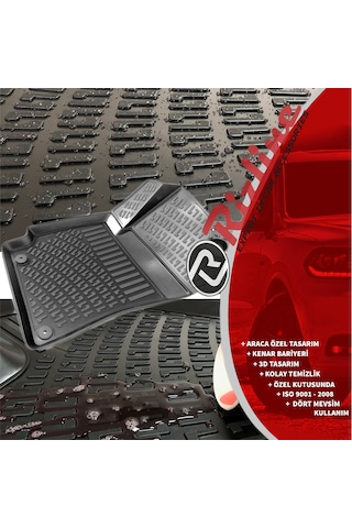 Togg T10x 2023+ Rizline Premium 3d Havuzlu Paspas