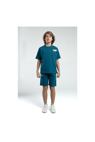 Kappa 36225 Erkek Çocuk Şortlu Pijama Bermuda Takım PETROL
