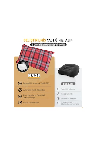 Haegs Kamp Yastığı, Seyahat Yastığı, Silikon Elyaf Dolgulu Hafif Küçük Yastık, Orta Sertlikte, Nefes Alabilir Kılıf, Kamp, Uçak Ve Araba İçin İdeal 30x45cm Flanel Gri