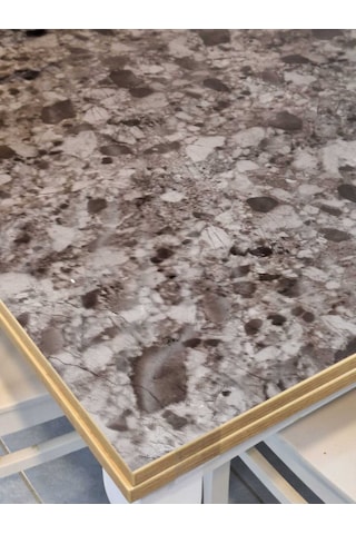 Kalın Pvc Masa Koruyucu 1.2 Mm Mika Örtü, 80 Cm En, Mermer Desen 32pvc-mrm8 Gri