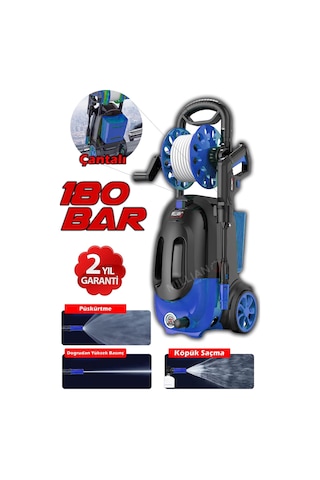 Millian MLN-HSNDF001 Prof 180 Bar - 4500 W Bakır Sargılı Yüksek Basınçlı Yıkama Makinesi
