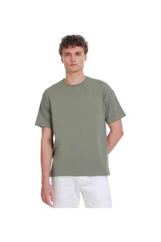Hatemoğlu Gri Regular Fit 100% Pamuk Bisiklet Yaka Oversize Tişört 1995331 Gri