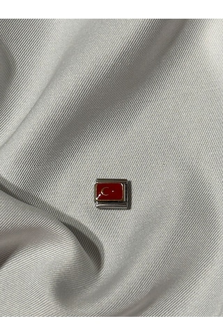 Paslanmaz Çelik Türk Bayrağı Charm Kırmızı