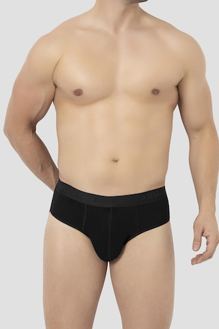 Arma Yıldız Erkek Bambu Slip Külot Düz Siyah 3'lü Paket Siyah