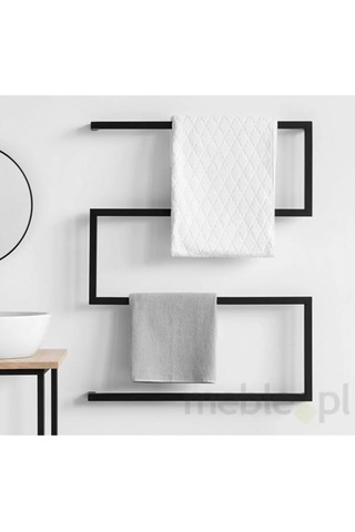 lyla concept Sakura Yılan Banyo Askısı Metal Tasarım Banyo Havluluğu Siyah Siyah