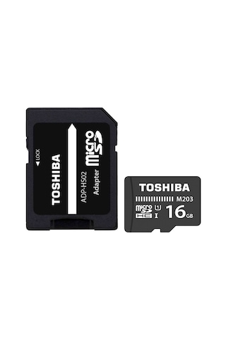 Toshiba High Speed M203 THN-M203K0160EA 16 GB MicroSDCH Class 10 UHS-I Hafıza Kartı + Adaptör