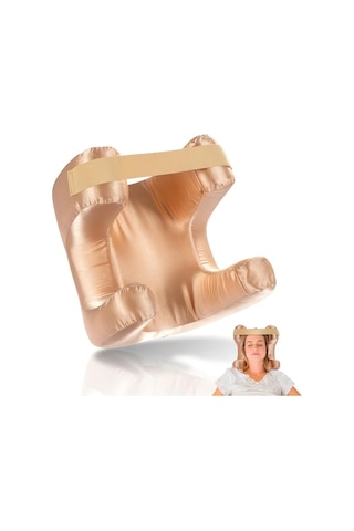 Honeybeeshop Göz Maskeli Premium Yüz Yastığı Yan Yatanlar Ve Sırt Uyuyanlar İçin Altın Rengi Güzellik Yastığı