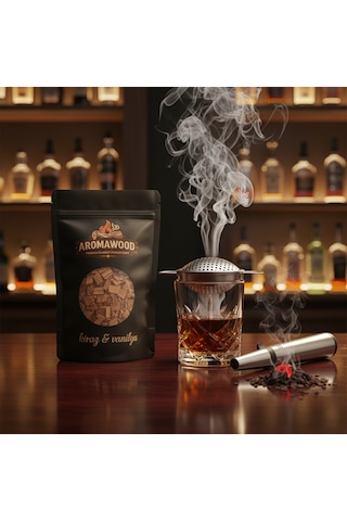 Viski & Kokteyl İçin Napolyon Kiraz Ağacı & Vanilya Aroma Tütsüleme Talaşı