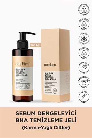 Aha & Bha Içeren Sebum Dengeleyici Gözenek Arındırıcı Temizleme Jeli 200 Ml Karma - Yağlı Ciltler