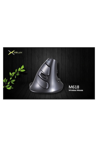 Kenly Delux M618gx Ergonomik Dikey Kablosuz Optik Mouse 6 Tuşlu Yüksek Hassasiyet Ayarlanabilir Dpı Sağ El M618 Mini