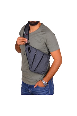 Strong Tek Omuz Çapraz Askılı Göğüs Ve Sırt Çantası,Body Bag Çant Füme
