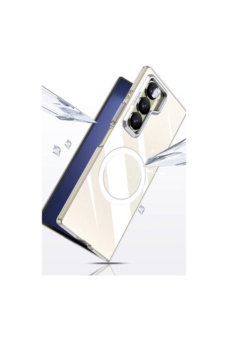 Gld-spt- Joko Samsung Uyumlu Galaxy Z Fold 6 Crystal Magsafe Kapak - Şeffaf