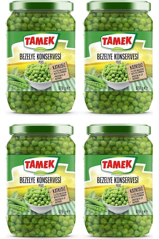 Tamek Bezelye Konserve Cam 4 x 670 G