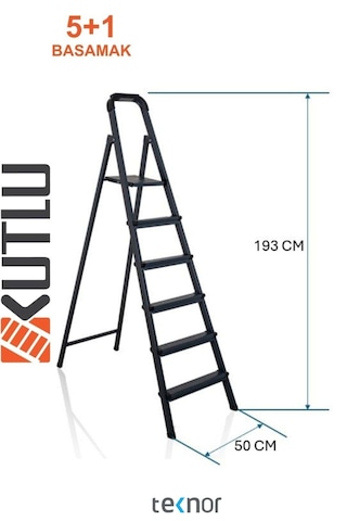 Kutlu 5+1 Metal Merdiven