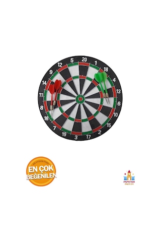 Orta Boy Dart Seti - 15'' Hedef Tahtası Ve 6 Ok İle Rakiplerine Meydan Oku, Dart Becerilerini Gelişt