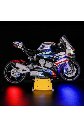 Rgb Işıklı Bmw M 1000 Rr Technic Yapı Blok Seti Motor Modeli Lego Marka Değildir 1:5 Ölçek