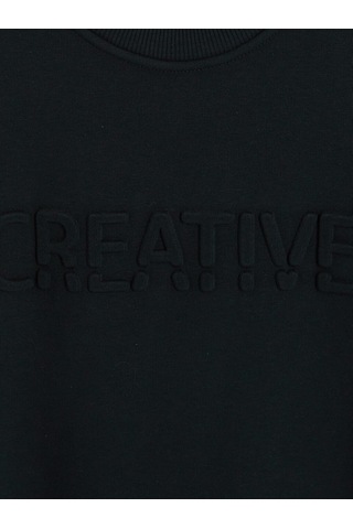 Lcw Vision Antrasit Bisiklet Yaka Kalın Erkek Sweatshirt
