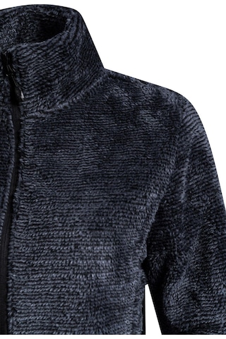 2As Sofia Kadın Tam Fermuarlı Çizgili Polar Siyah