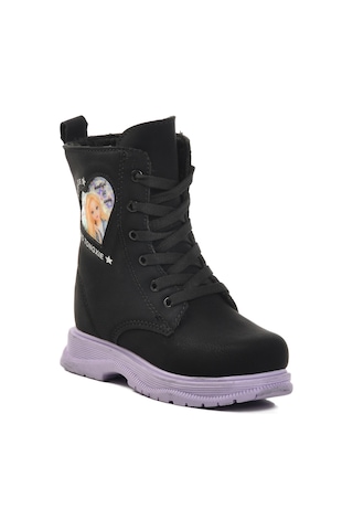 Siyah-lila İçi Kürklü Kız Çocuk Bot Leonis P Siyah-lila Siyah - Lila