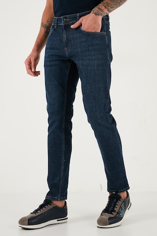 Buratti Pamuklu Slim Fit Yüksek Bel Dar Paça Jeans Erkek Kot Pantolon 3300C41Tokyo Lacivert