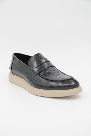 Freefoot 226825 Erkek Casual Ayakkabı - Siyah Croco Deri Siyah