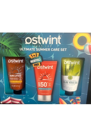 Ostwint Bronzlaştırıcı Güneş Losyonu 50 ML + Güneş Koruyucu Krem 50 ML + Aloe Vera Gel 50 ML