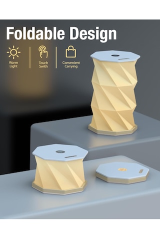 Katlanır Masa Lambası - Cep Kitabı Işıkları, Kamp Lambası, Gece L