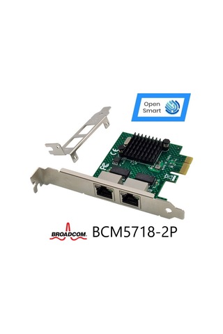 Open Smart 2 Port Broadcom BCM5718-2P Ethernet Kart - OPS7284BCM