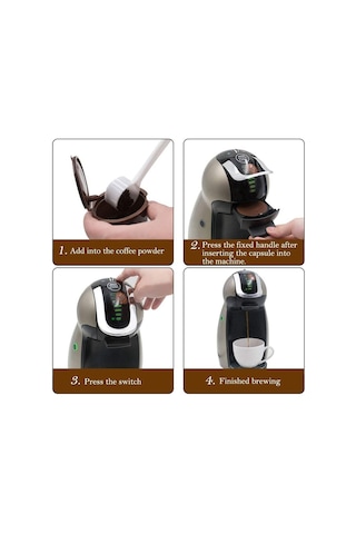 Cafe Filtre Kapsülü, Nescafe Dolce Gusto İle Uyumlu Doldurulabilir Cafe Kapsül Filtresi Şarj Edilebilir Kapsül, Mini Me, Piccolo, - 6 Adet