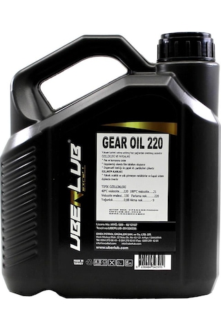 Uberlub Excell Gear Oil 220 Asansör Dişli Yağı 3 L