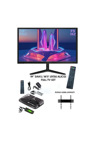 Sn-ha-ma 19'' 49 Ekran Pro Dahili Hoparlör Dahili Wifi Uydu Alıcısı Full Set Tv Monitör Hdmı-vga-usb-rca